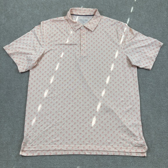 Vineyard Vines Other - Jim Nantz by Vineyard Vines Orange Martini Print AOP Polo TPC Sugarloaf Men's XL